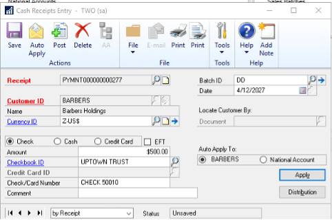 The Easy Way – Using National Accounts in Dynamics GP